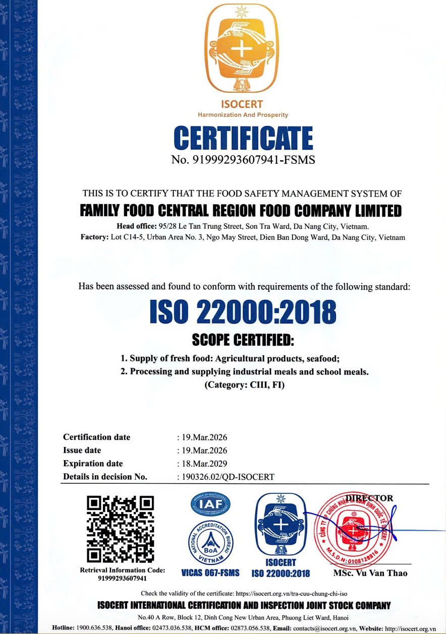 Chứng nhận ISO